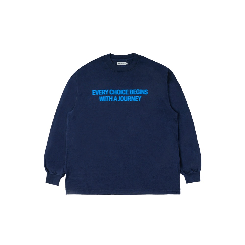 Journey L/S Gmnt Dyed T-shirt (Navy)